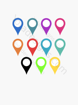 Map icon flat style