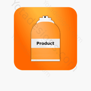 icon of a Spray bottle with orange background