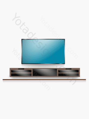 graphic of entertainment center with tv