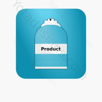 graphic of spray icon with aqua background