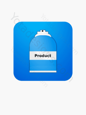 icon of a Spray bottle with blue background