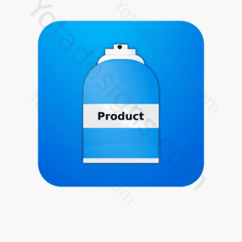 icon of a Spray bottle with blue background