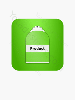 icon of a Spray bottle with green background