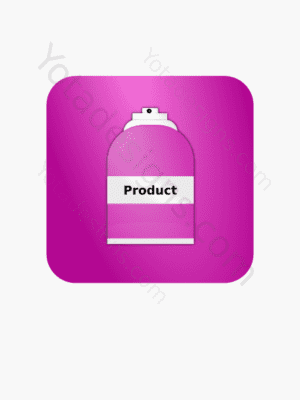 icon of a Spray bottle with pink background