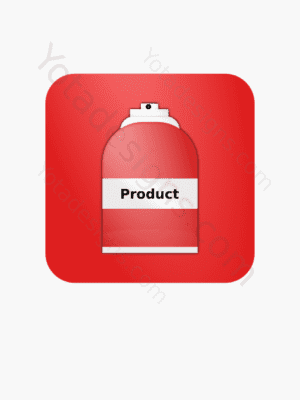 icon of a Spray bottle with red background