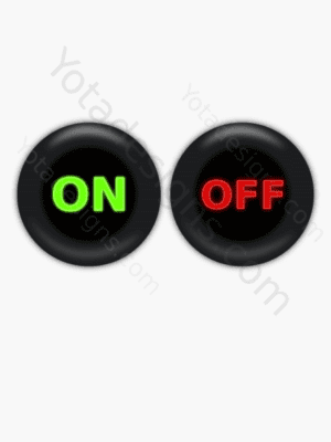 graphic buttons On and OFF set