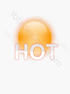icons of hot day sunny