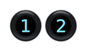 Number one and two buttons