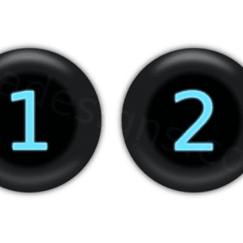Number one and two buttons