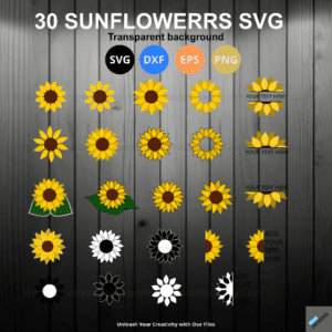 30 Sunflower SVG Bundles