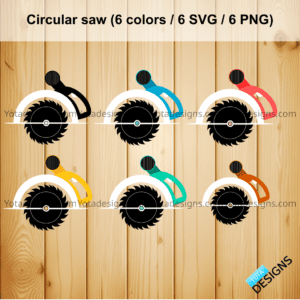 Circular saw with 6 different colors