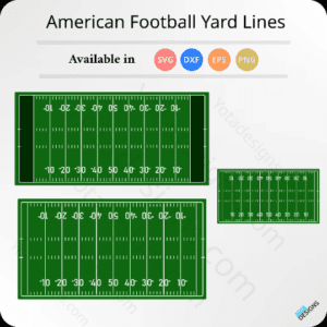 American Football Yard lines SVG cut file