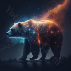 Bear, High-Quality Cosmic Animal Image: Galaxy