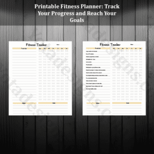 Digital Printable Fitness Planner: Track Your Progress and Reach Your Goals