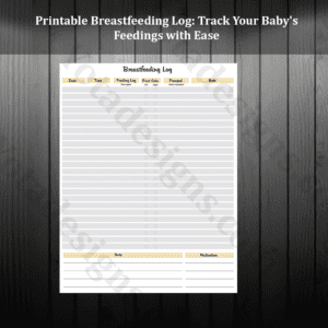 Printable Breastfeeding Log: Track Your Baby's Feedings with Ease
