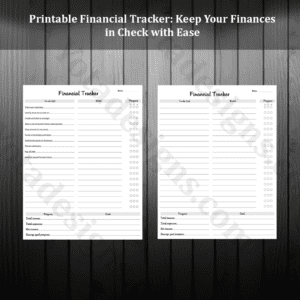 Printable Financial Tracker: Keep Your Finances in Check with Ease