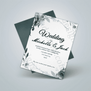 Digital Wedding Invitation Template, 5x7 Printable 1