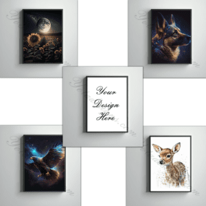 Gray Frame Mockup with Smart Object Photoshop for Stunning Product Displays