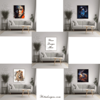 Mockup frame in living room