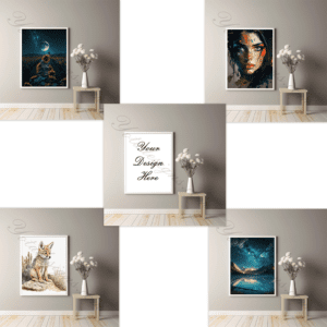 Decorative Smart Object Mockup with Wall Frame Feature in Photoshop